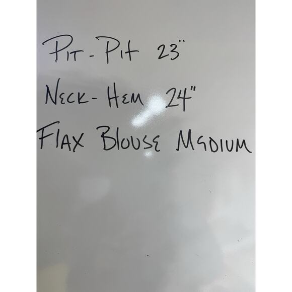 Flax By Joanne Engelhart VTG Top Women’s M Multi Striped Linen Short Sleeve - Picture 5 of 5